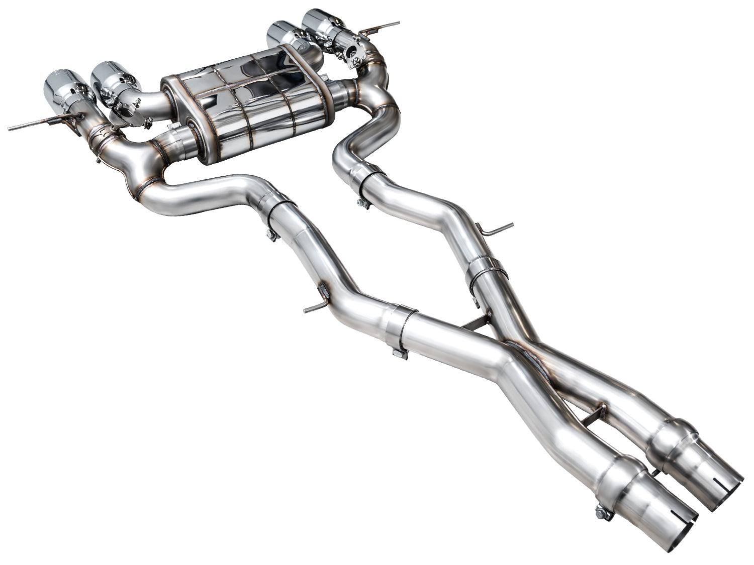 AWE SwitchPath™ Exhaust for BMW G87 M2 - Chrome Silver Tips - out of package