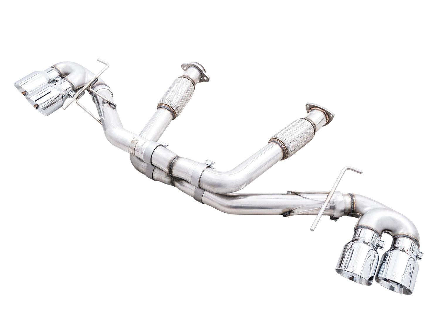 AWE Track Edition Exhaust for C8 Corvette -- Chrome Silver Tips - Primary