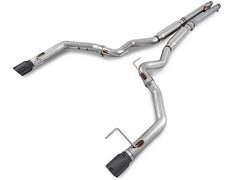 AWE Track Edition Cat-back Exhaust for S550 Mustang GT - Dual Tip - Diamond Black Tips - Primary