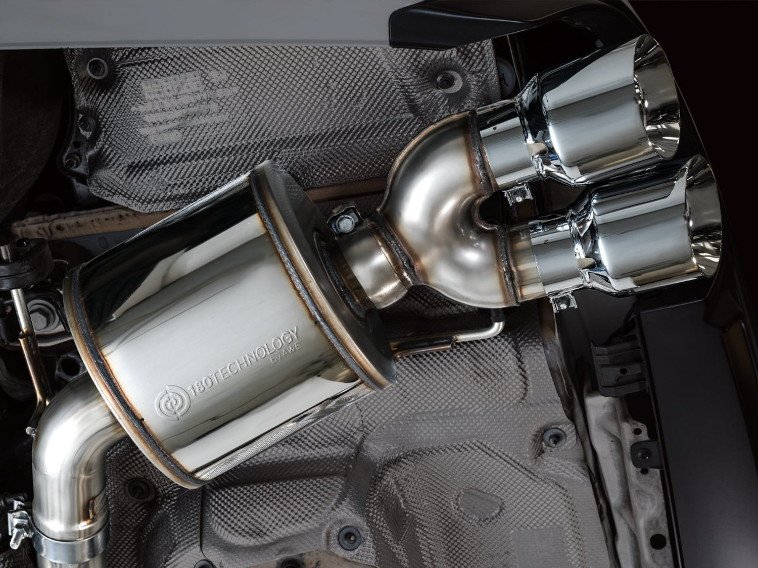 AWE Touring Edition Exhaust for Audi C8 S6/S7 - Chrome Silver Tips - Mounted