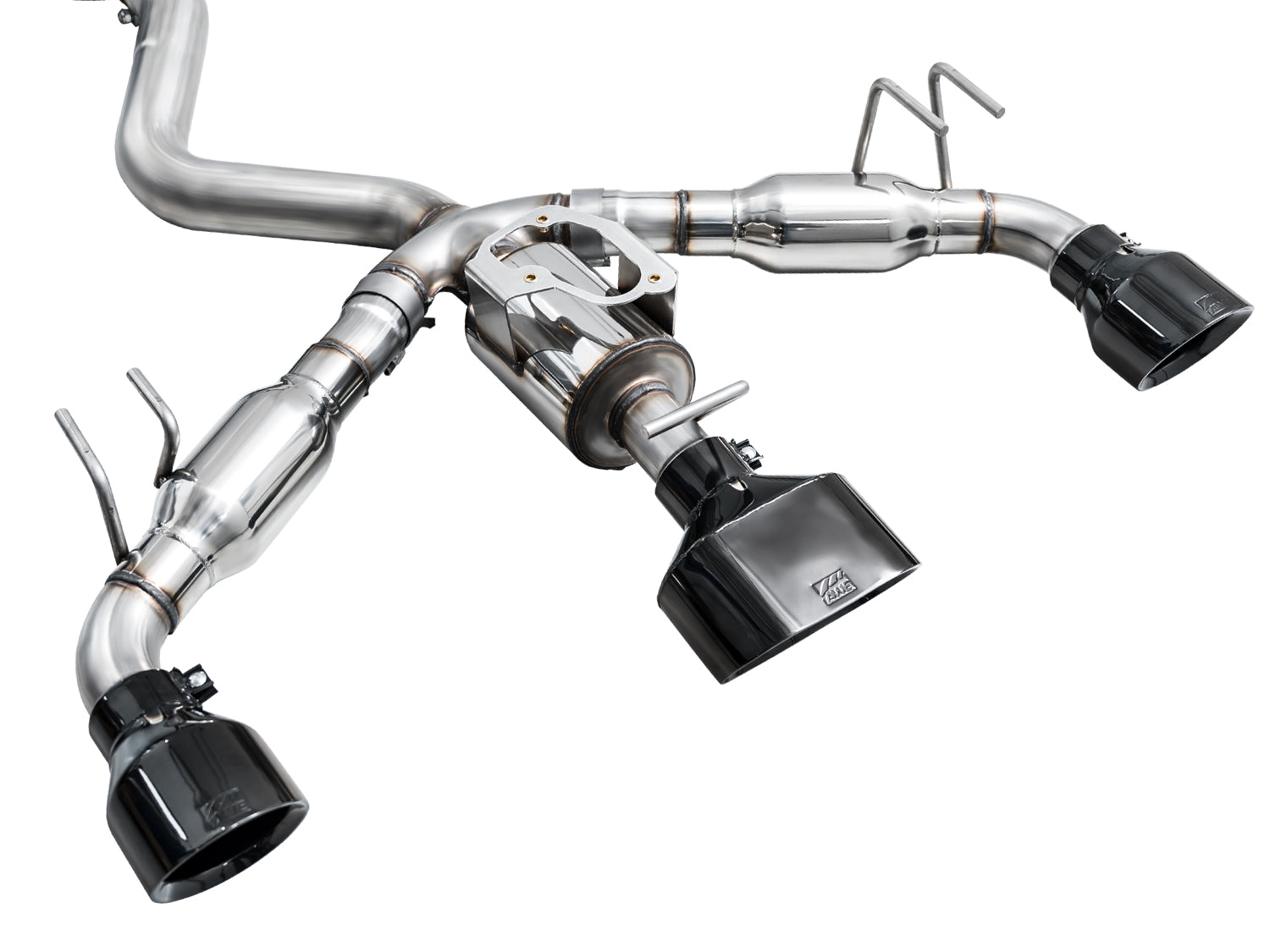 AWE Track Edition Exhaust for GR Corolla - Diamond Black Tips - out of package