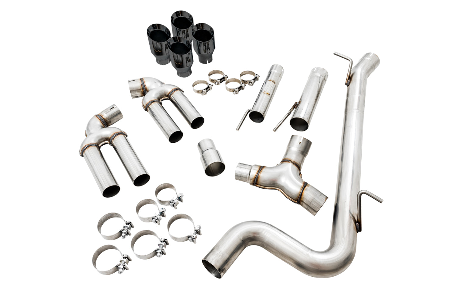 AWE Track Edition Exhaust for Audi 8V S3 - Diamond Black Tips, 102mm - out of package