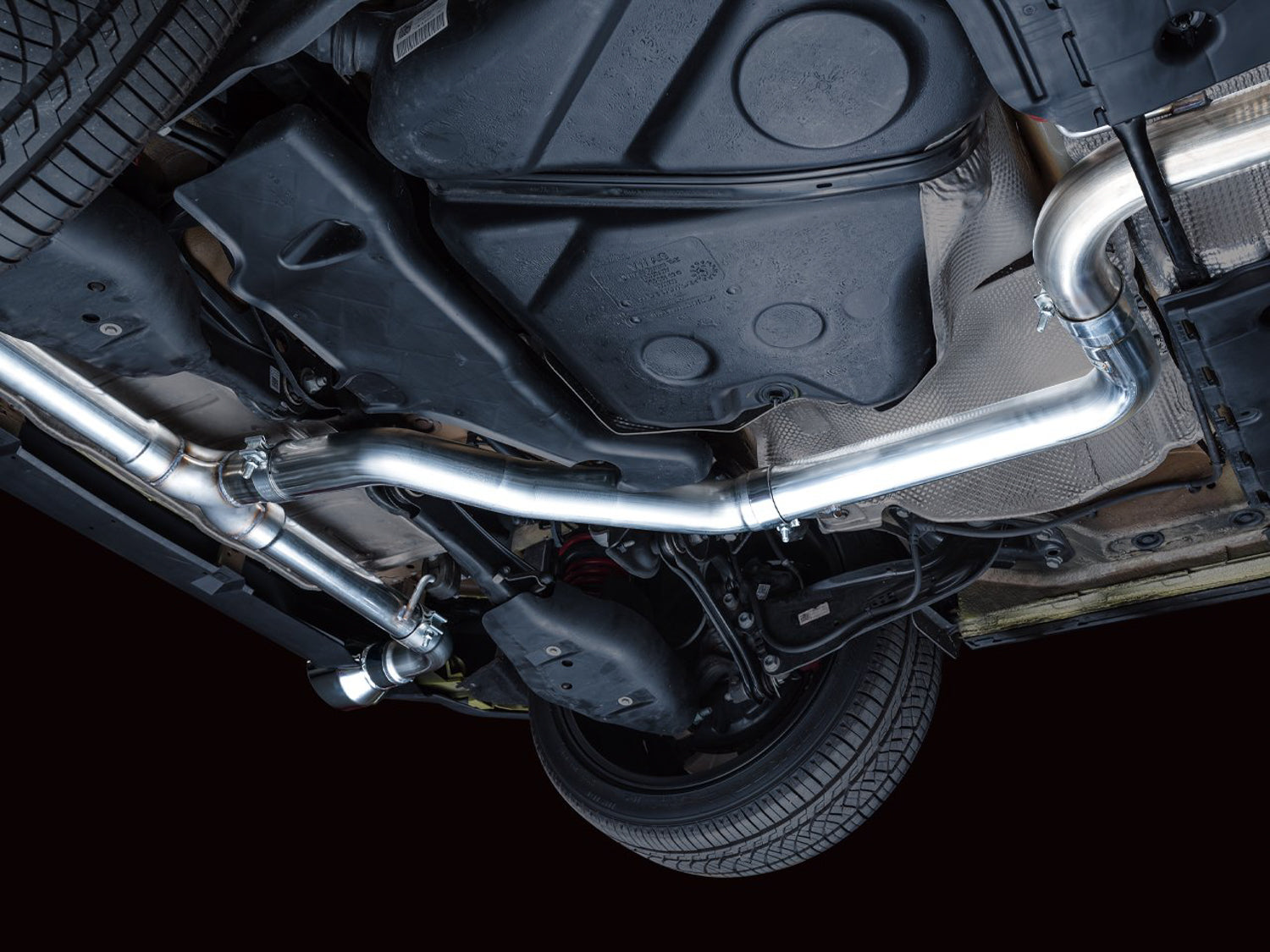 AWE Track Edition Exhaust for VW MK8 GTI - Chrome Silver Tips - Mounted