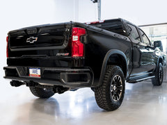 AWE 0FG Catback Exhaust for Silverado ZR2/Sierra AT4X - Quad Diamond Black Tips - Mounted