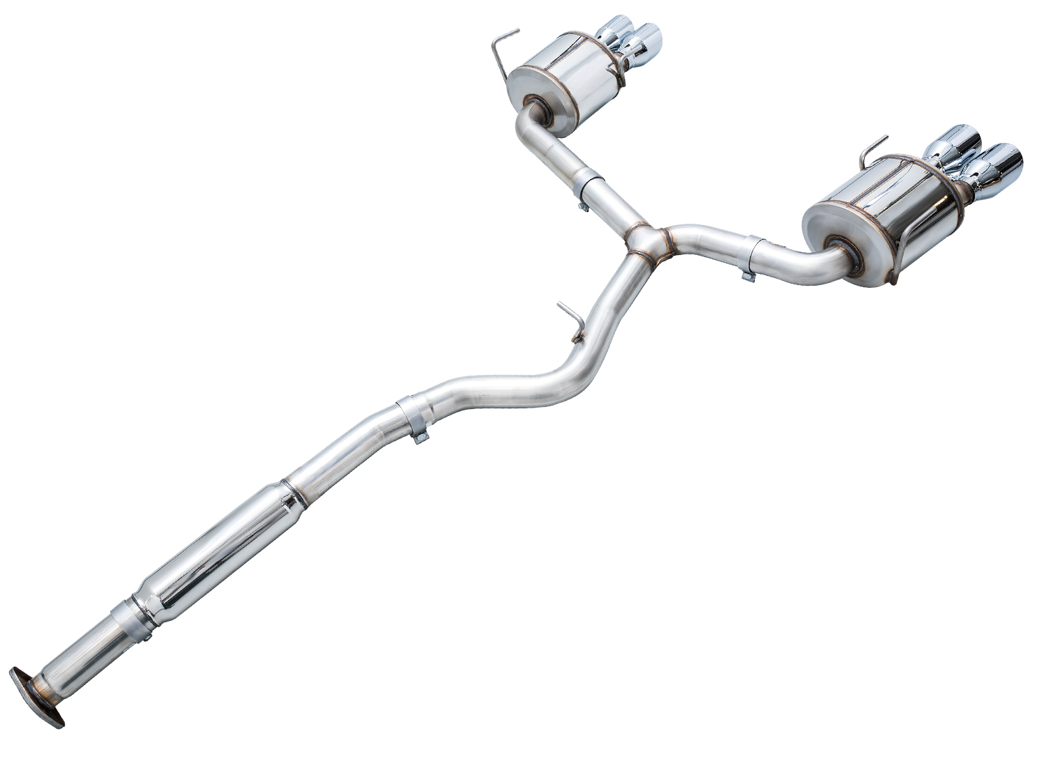 AWE Touring Edition Exhaust for VB Subaru WRX - Chrome Silver Tips - out of package