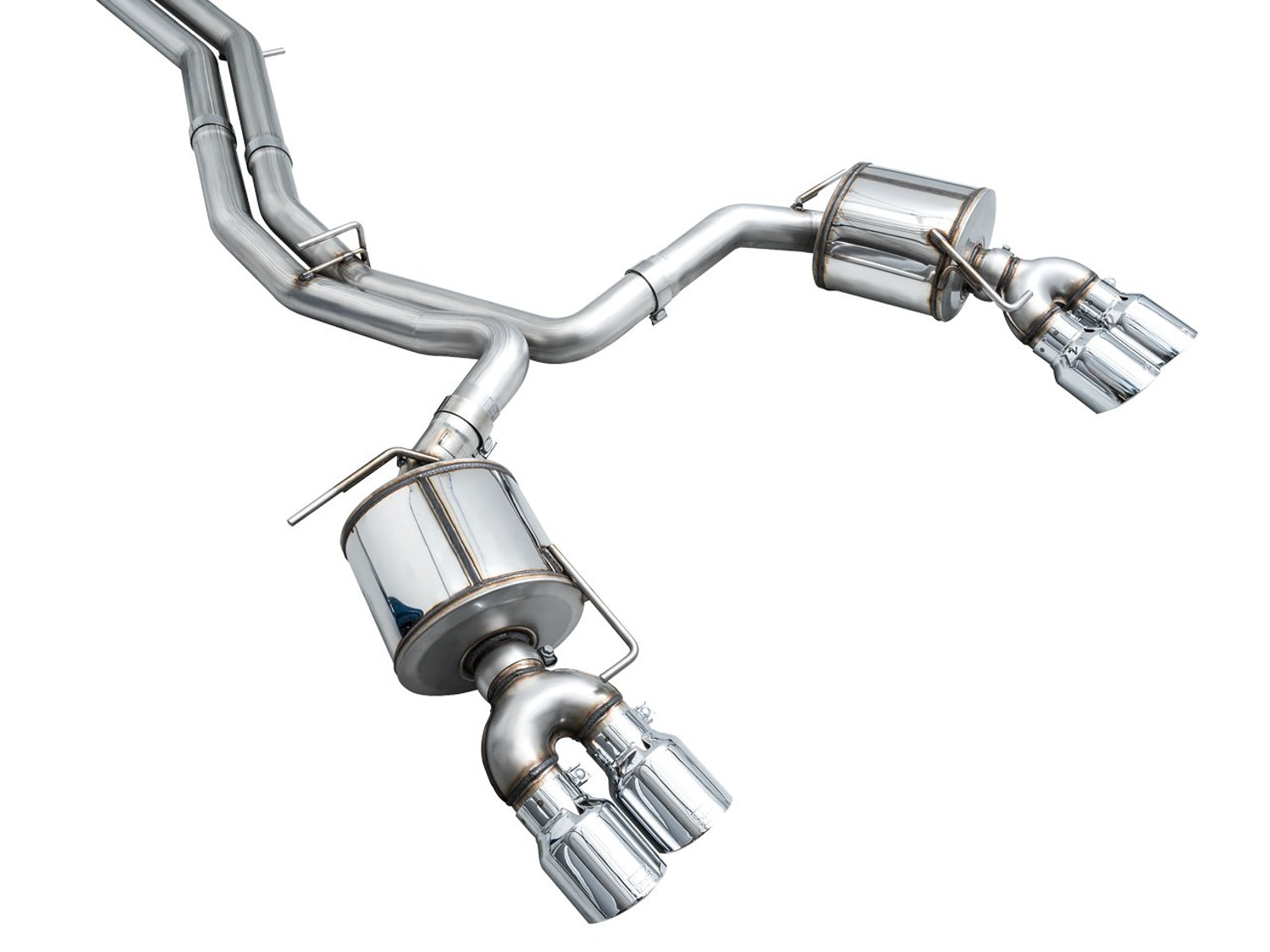 AWE Touring Edition Exhaust for Audi C8 S6/S7 - Chrome Silver Tips - out of package