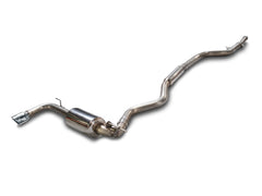 AWE Touring Edition Exhaust + Performance Mid Pipe for BMW F30 320i, Single Side - Chrome Silver Tip (102mm) - Primary