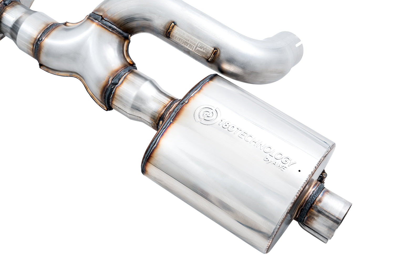 AWE Tread Edition Axleback Dual Exhaust for Jeep JK/JKU 3.6L - Diamond Black Tips - out of package