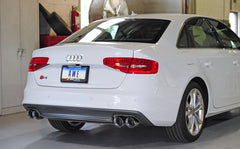 AWE Track Edition Exhaust for Audi B8 S4 3.0T - Chrome Silver Tips (102mm) - Mounted