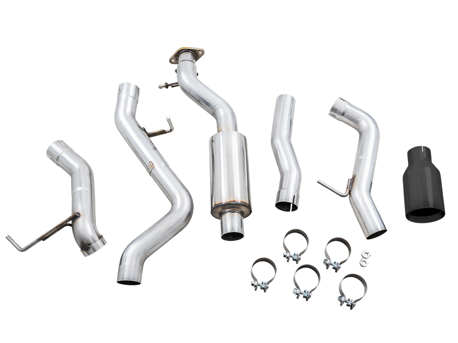 AWE 0FG Catback Exhaust for Ford Bronco with BashGuard™ - Single 5" Diamond Black Tip - out of package