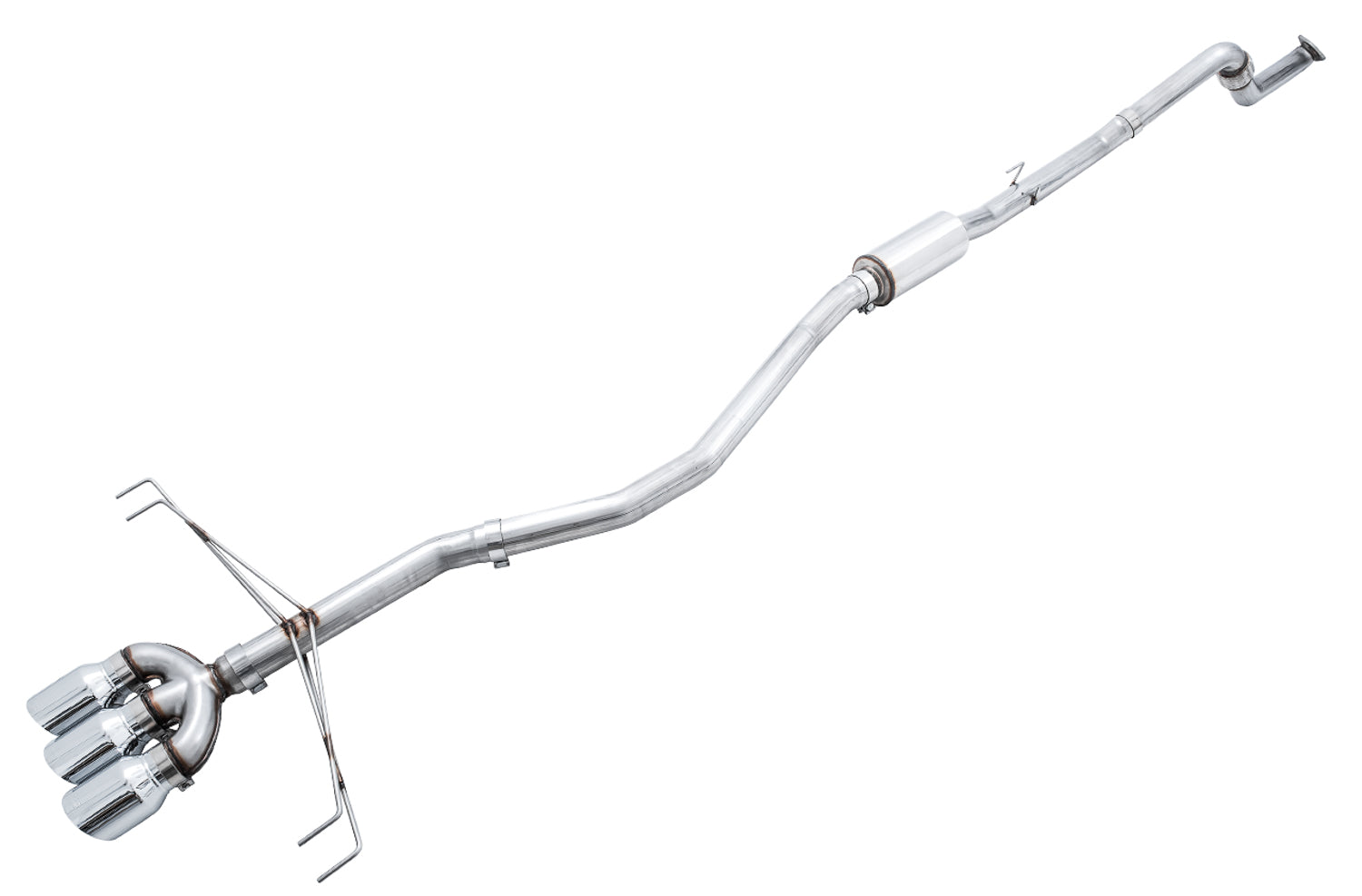 AWE Track Edition Exhaust for FK8 Civic Type R (includes Front Pipe) - Triple Chrome Silver Tips - Primary
