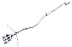 AWE Track Edition Exhaust for FK8 Civic Type R (includes Front Pipe) - Triple Chrome Silver Tips - Primary