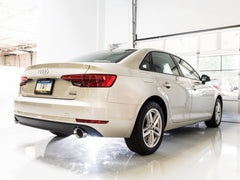 AWE Track Edition Exhaust for B9 A4, Dual Outlet - Chrome Silver Tips (includes DP) - Mounted