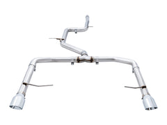AWE Track Edition Exhaust - Non-Resonated - for MK7 Jetta GLI w/ Stock Downpipe - Chrome Silver Tips - out of package