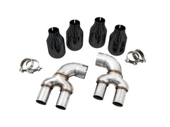 AWE OE-to-Quad Tip Conversion Kit for G2X M340i / M440i - Diamond Black Tips - Primary