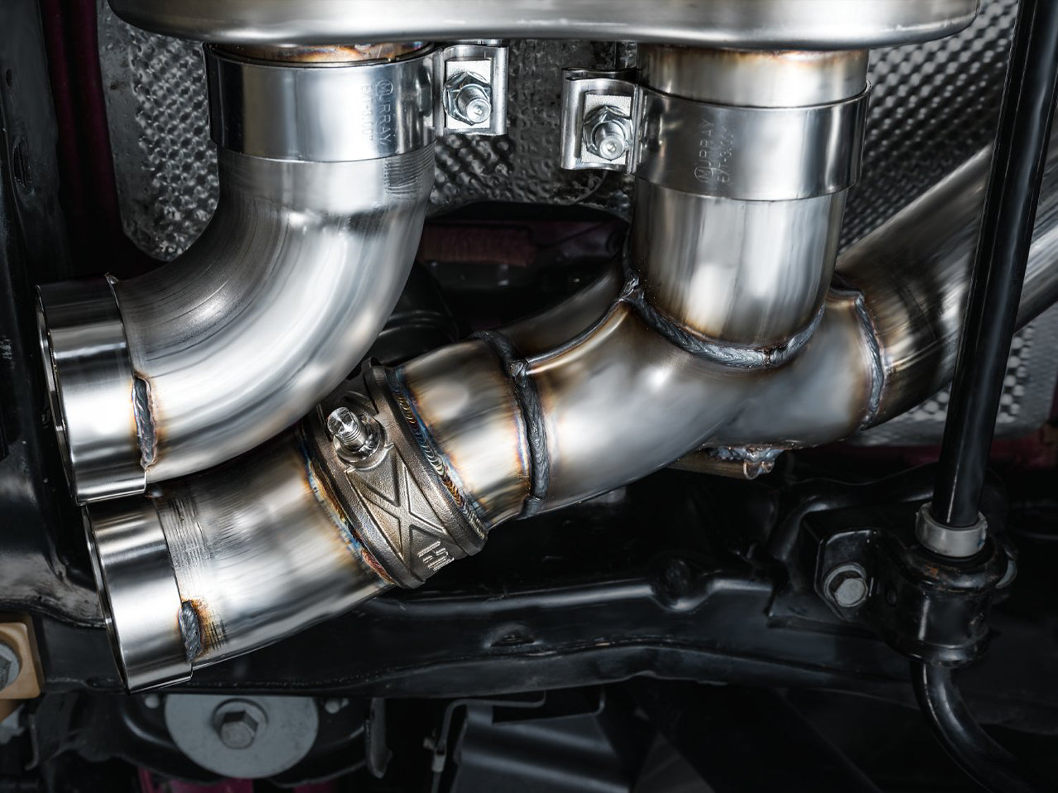 AWE SwitchPath Exhaust for Wrangler 392 - Quad BashGuards - Mounted