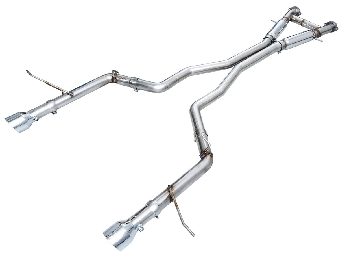 AWE Track Edition Exhaust for Dodge Durango 6.4 / 6.2 SC - Chrome Silver Tips - Primary