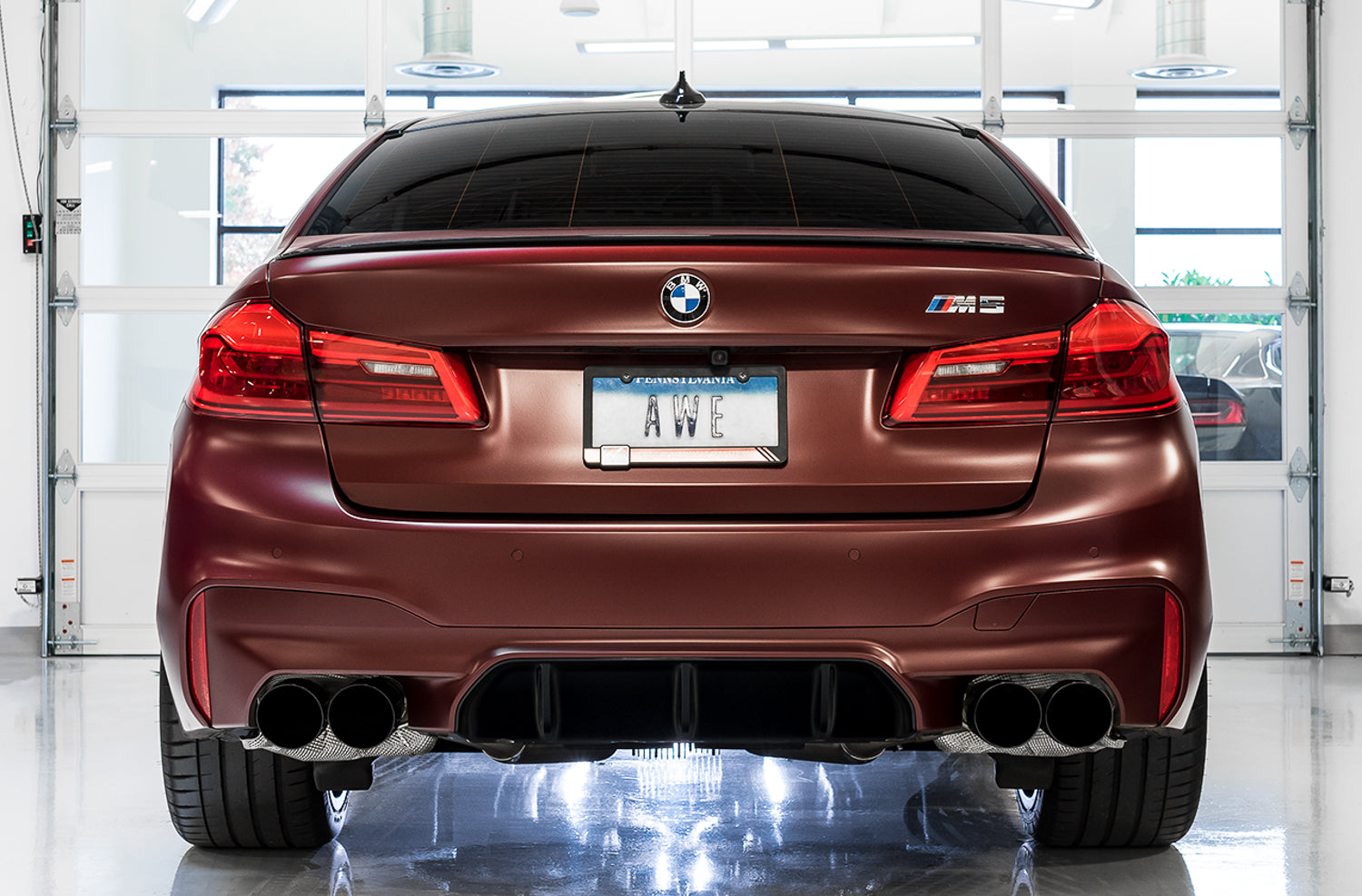 AWE SwitchPath™ Catback Exhaust for BMW F90 M5 - Diamond Black Tips - Mounted