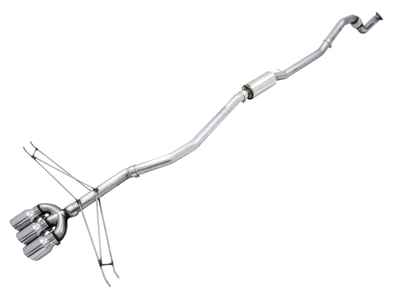 AWE Track Edition Exhaust for 10th Gen Civic Si Coupe / Sedan (includes Front Pipe) - Triple Chrome Silver Tips - Primary