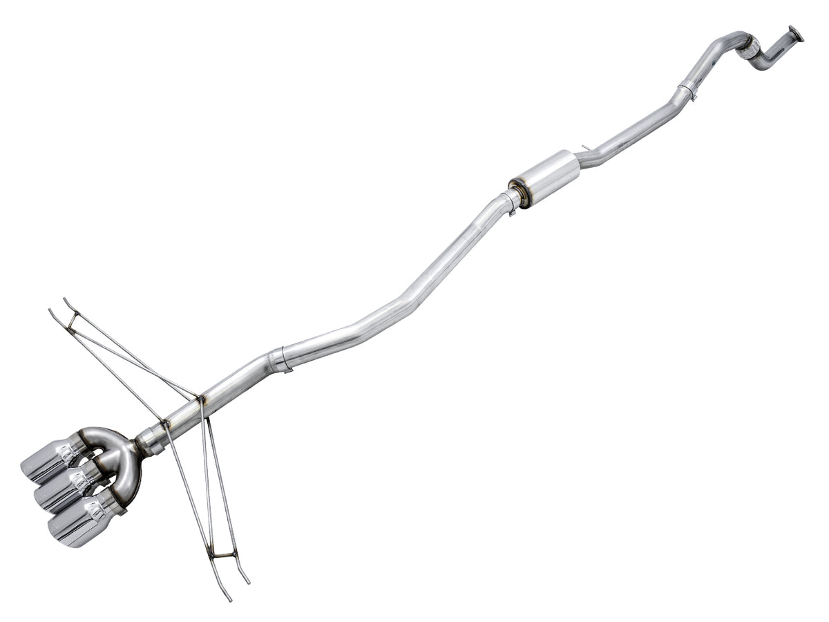 AWE Track Edition Exhaust for 10th Gen Civic Si Coupe / Sedan (includes Front Pipe) - Triple Chrome Silver Tips - Primary