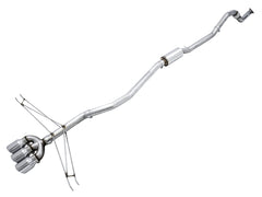 AWE Track Edition Exhaust for 10th Gen Civic Si Coupe / Sedan (includes Front Pipe) - Triple Chrome Silver Tips - Primary