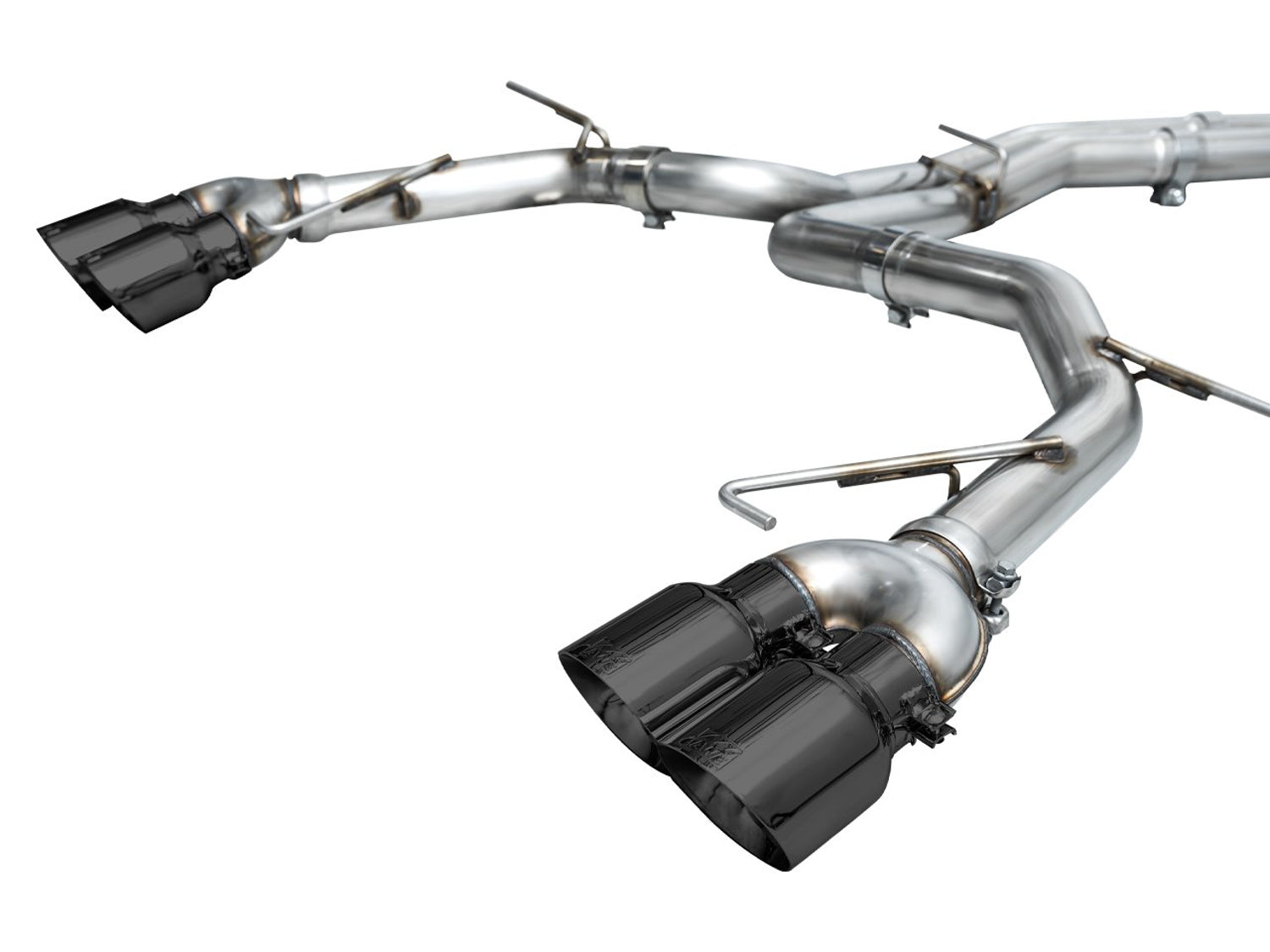 AWE Track Edition Exhaust for Audi C8 S6/S7 - Diamond Black Tips - out of package