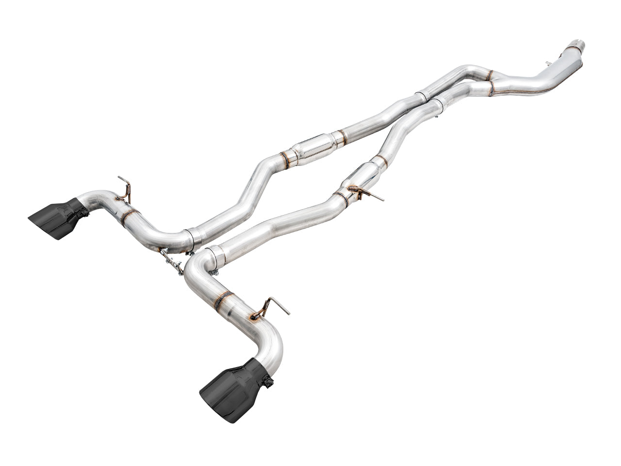 AWE Resonated Track Edition Exhaust for A90 Supra - 5" Diamond Black Tips - Primary