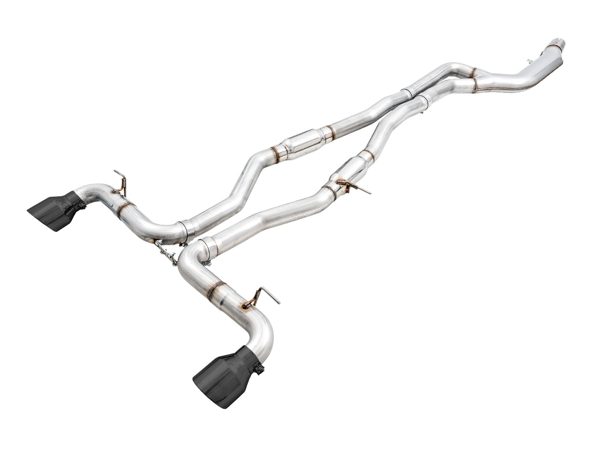 AWE Resonated Track Edition Exhaust for A90 Supra - 5" Diamond Black Tips - Primary