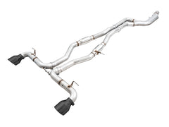 AWE Resonated Track Edition Exhaust for A90 Supra - 5" Diamond Black Tips - Primary