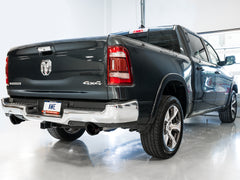 AWE 0FG Dual Rear Exit Catback for 5th Gen RAM 1500 5.7L (with bumper cutouts) - Diamond Black Tips - Mounted