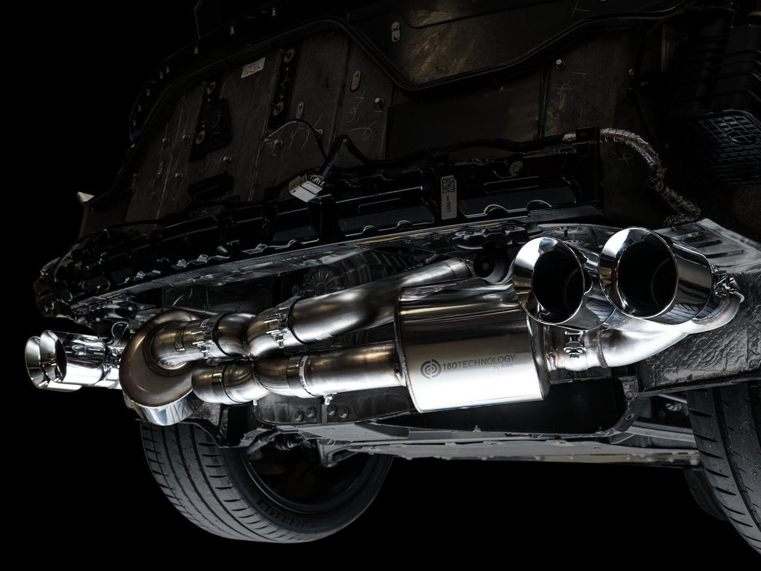 AWE Touring Edition Exhaust for C8 Corvette -- Chrome Silver Tips - Mounted
