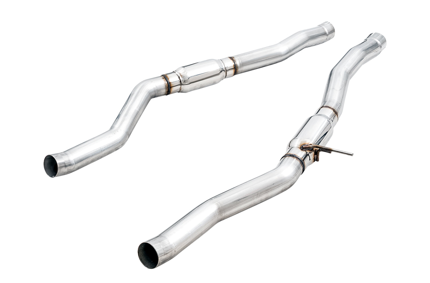 AWE Resonated Touring Edition Exhaust for A90 Supra - 5" Chrome Silver Tips - out of package