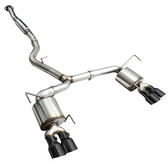 AWE Touring Edition Exhaust for 2015+ VA WRX Sedan - Diamond Black Quad Tips (102mm) - out of package