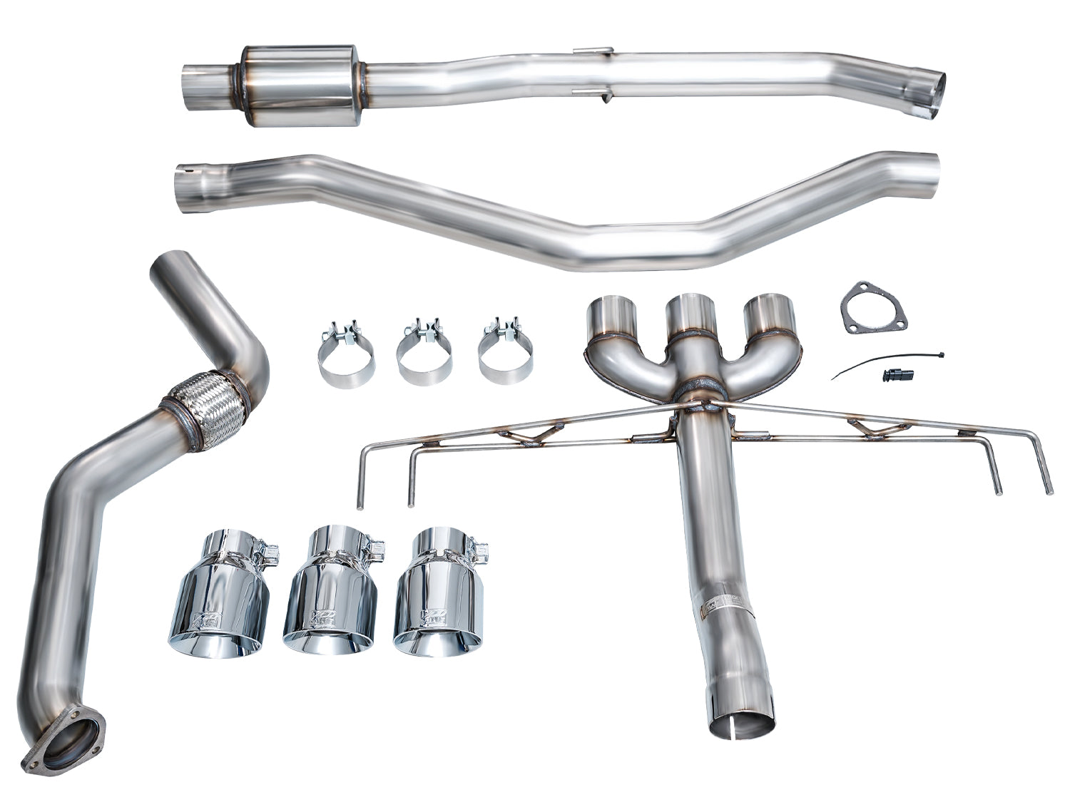 AWE Track Edition Exhaust for DE5 Integra Type-S - Triple Chrome Silver Tips - out of package