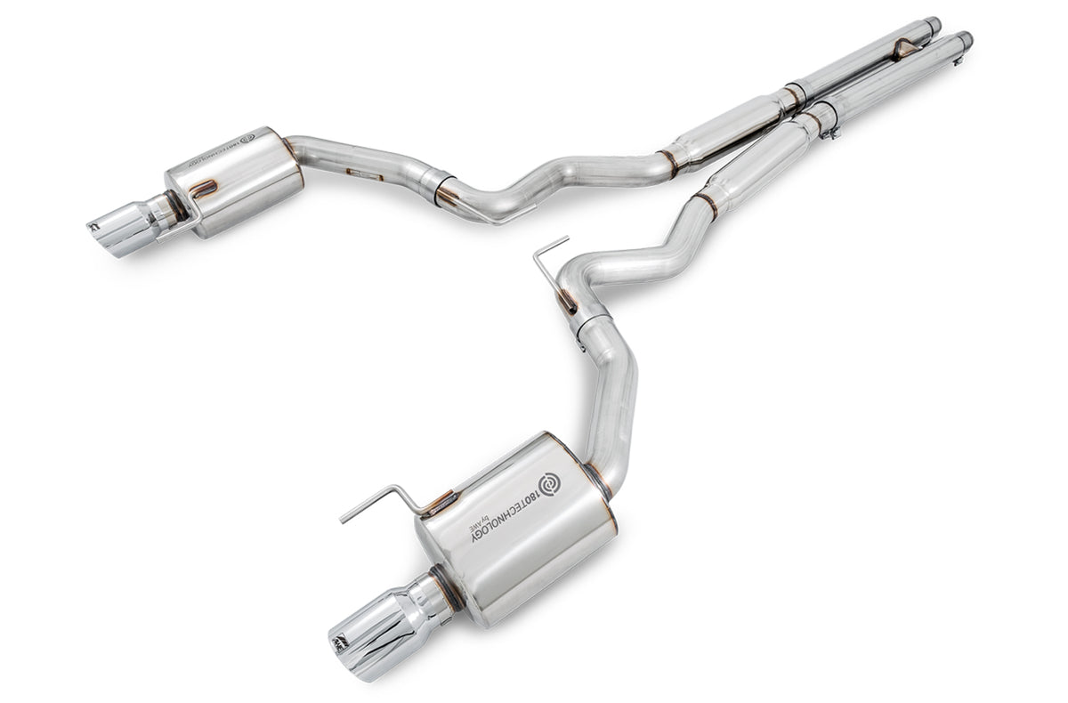 AWE Touring Edition Cat-back Exhaust for S550 Mustang GT - Dual Tip - Chrome Silver Tips - Primary