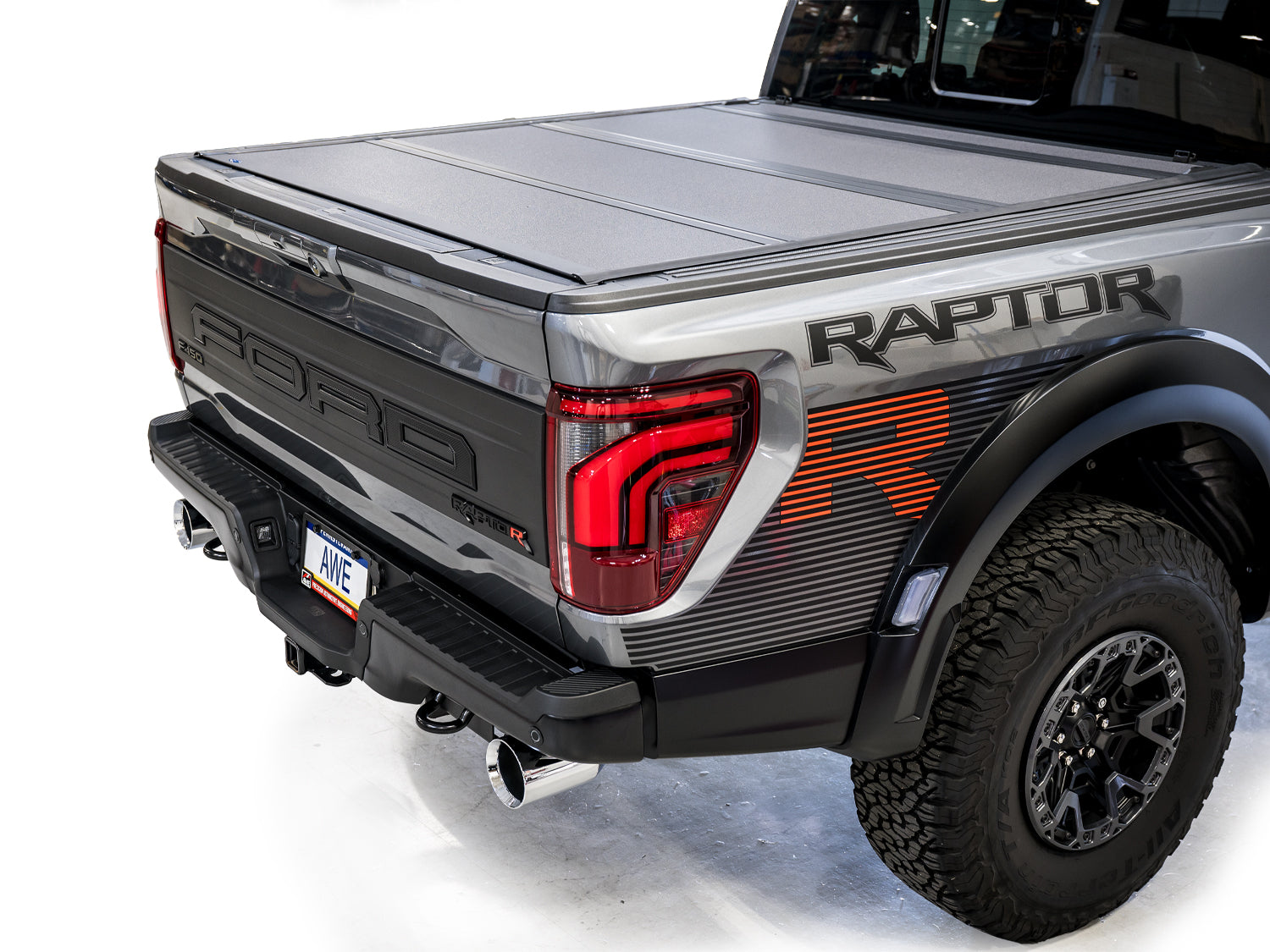 AWE SwitchPath™ Exhaust for Gen 3 Raptor R - Chrome Silver Tips - Mounted