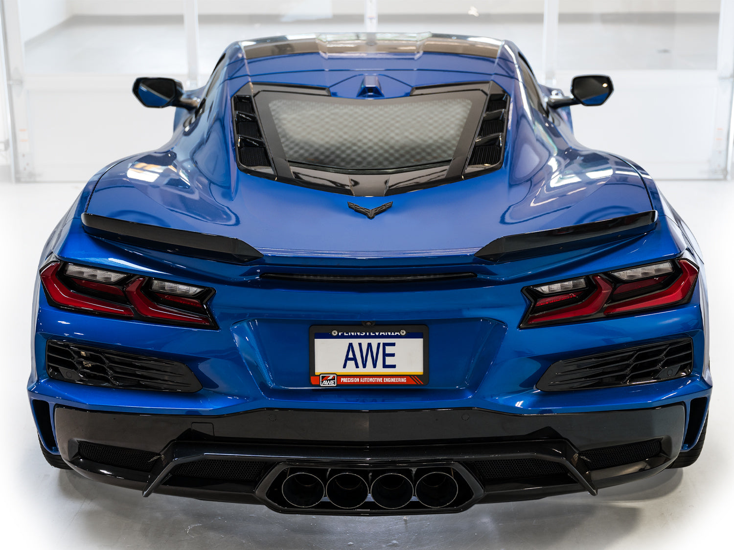 AWE SwitchPath Exhaust for C8 Corvette Z06 - Diamond Black Tips - Mounted