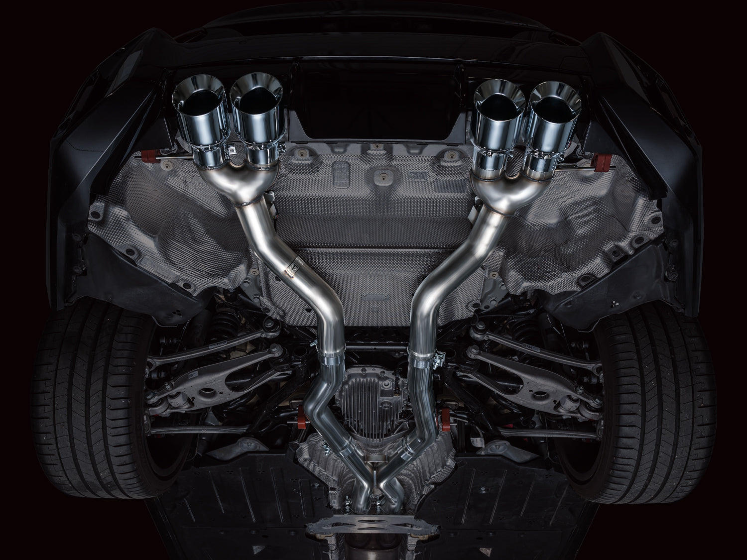 AWE Track Edition Exhaust for BMW G87 M2 - Chrome Silver Tips - Mounted