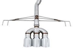 AWE Track Edition Exhaust for FK8 Civic Type R (includes Front Pipe) - Triple Chrome Silver Tips - Close Up