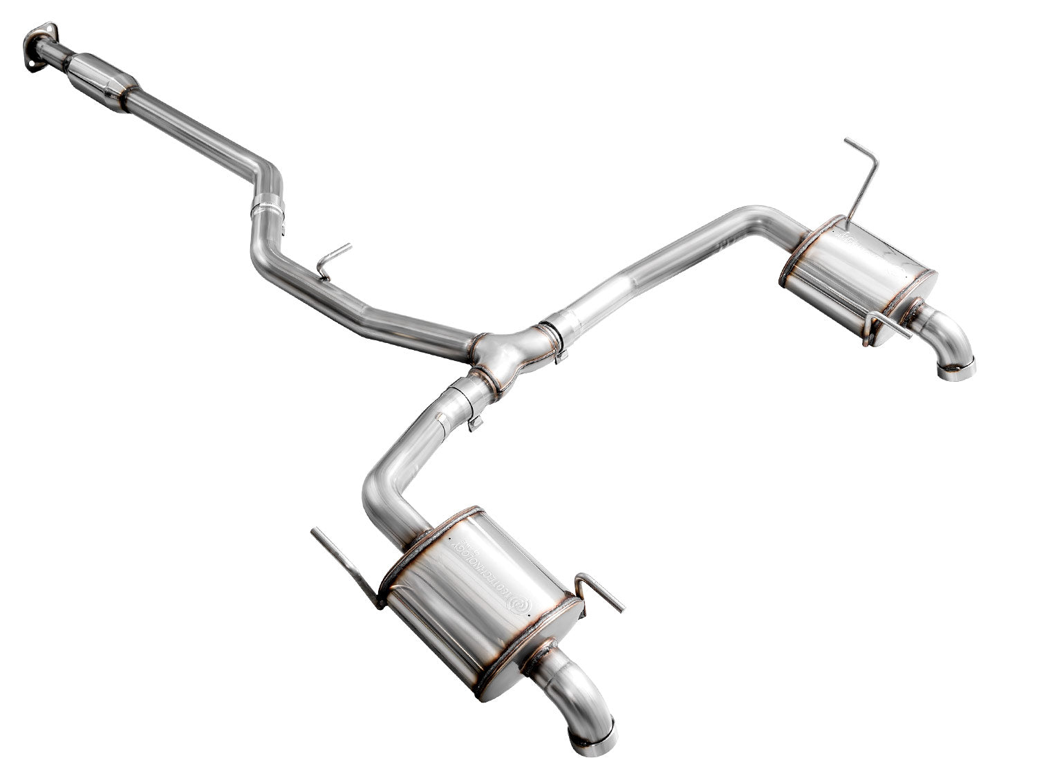 AWE 0FG Exhaust for Subaru Outback 2.4T - Dual BashGuards - out of package