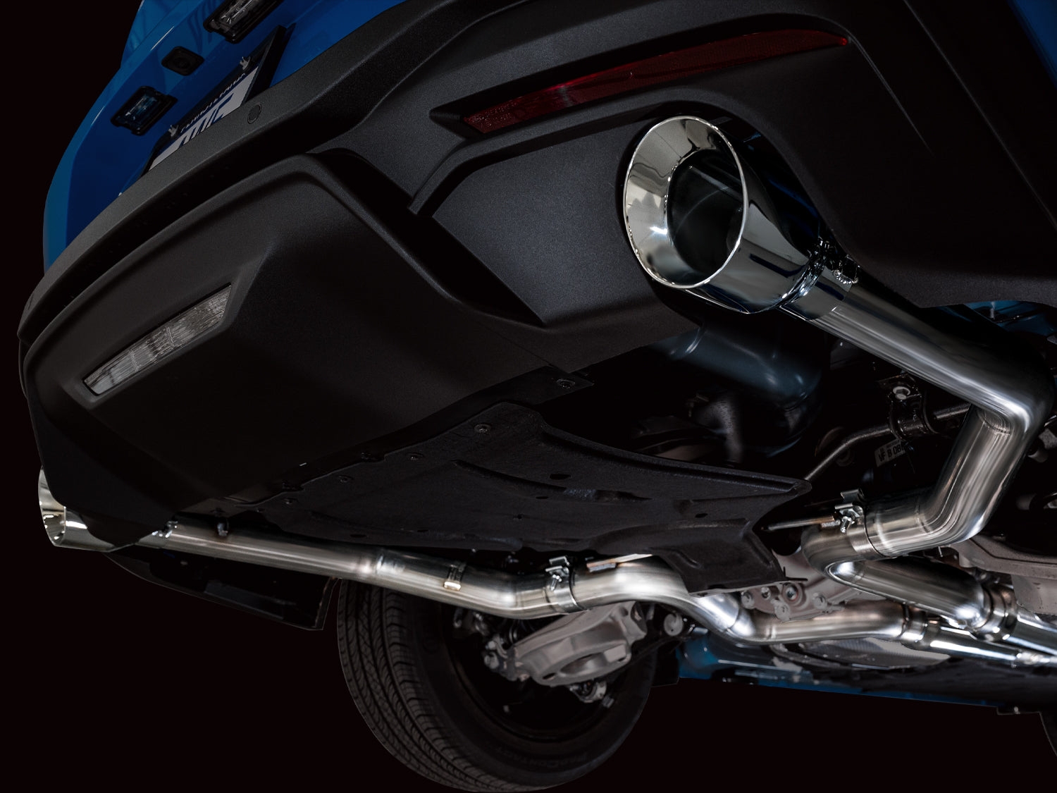 AWE Track Edition Exhaust for S650 Ford Mustang GT Fastback - Dual Chrome Silver Tips - Mounted