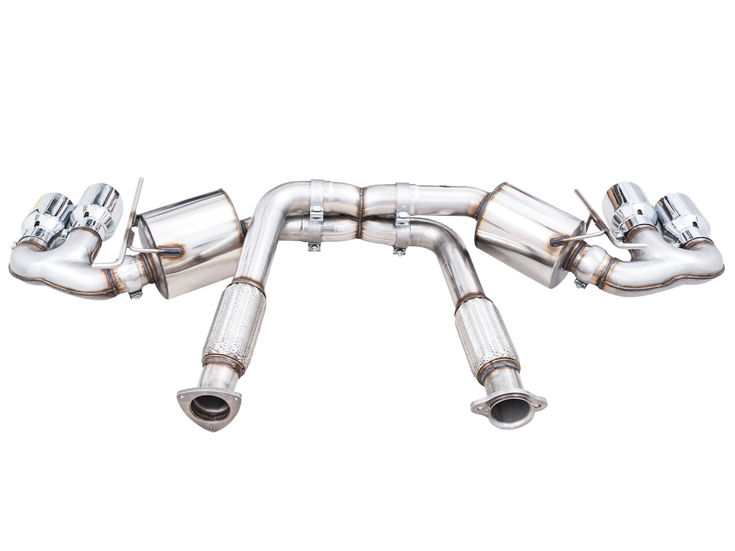 AWE Touring Edition Exhaust for C8 Corvette -- Chrome Silver Tips - out of package