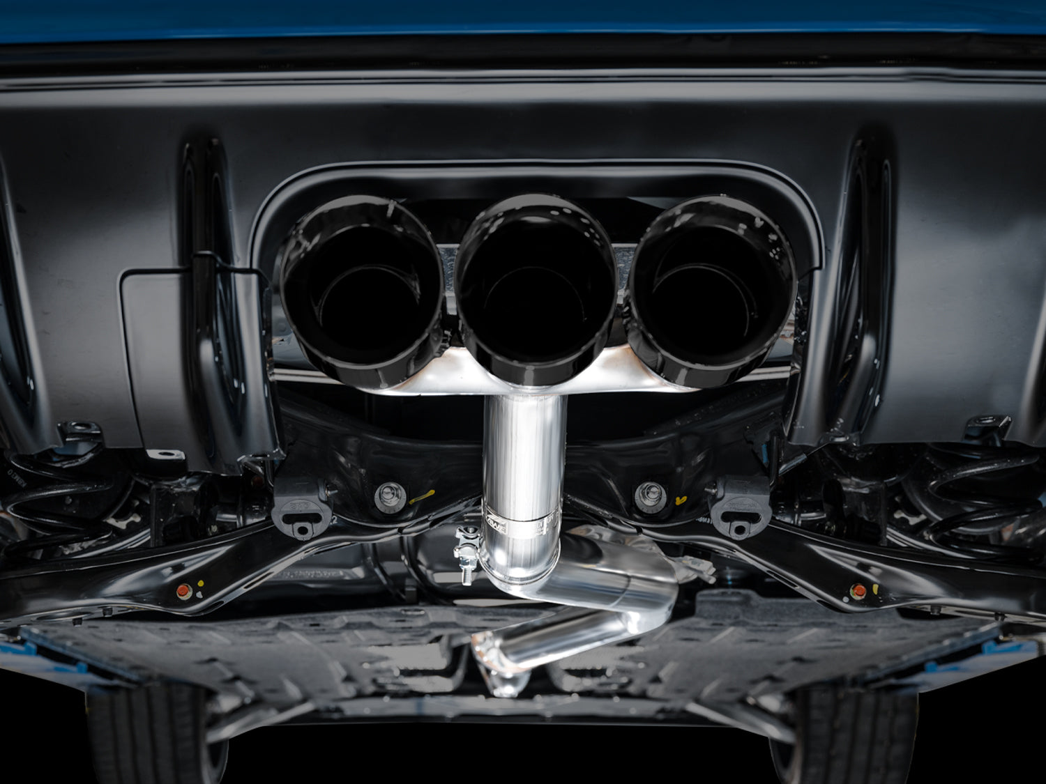 AWE Track Edition Exhaust for FL5 Civic Type R - Triple Diamond Black Tips - Mounted