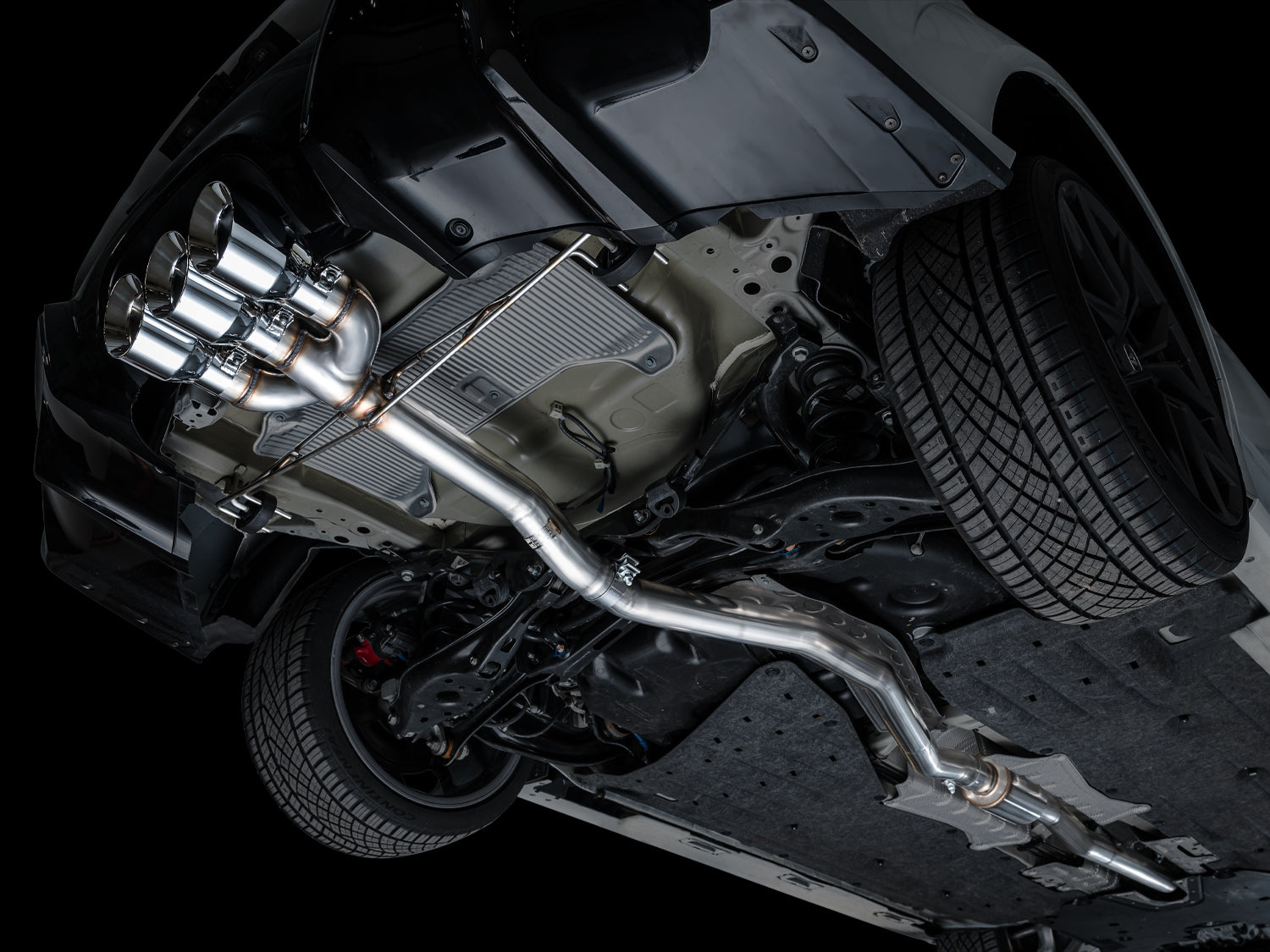 AWE Track Edition Exhaust for DE5 Integra Type-S - Triple Chrome Silver Tips - Mounted