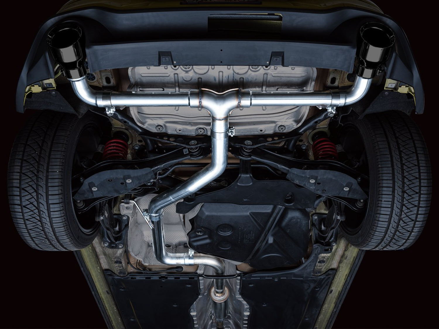 AWE Track Edition Exhaust for VW MK8 GTI - Diamond Black Tips - Mounted