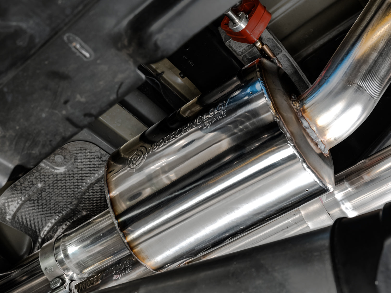 AWE 0FG Catback Exhaust for RAM TRX - Diamond Black Tips - Close Up