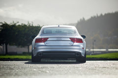 AWE Touring Edition Exhaust for Audi C7 A7 3.0T - Dual Outlet, Diamond Black Tips - Mounted
