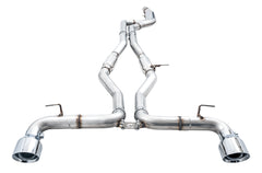 AWE Resonated Track Edition Exhaust for A90 Supra - 5" Chrome Silver Tips - out of package