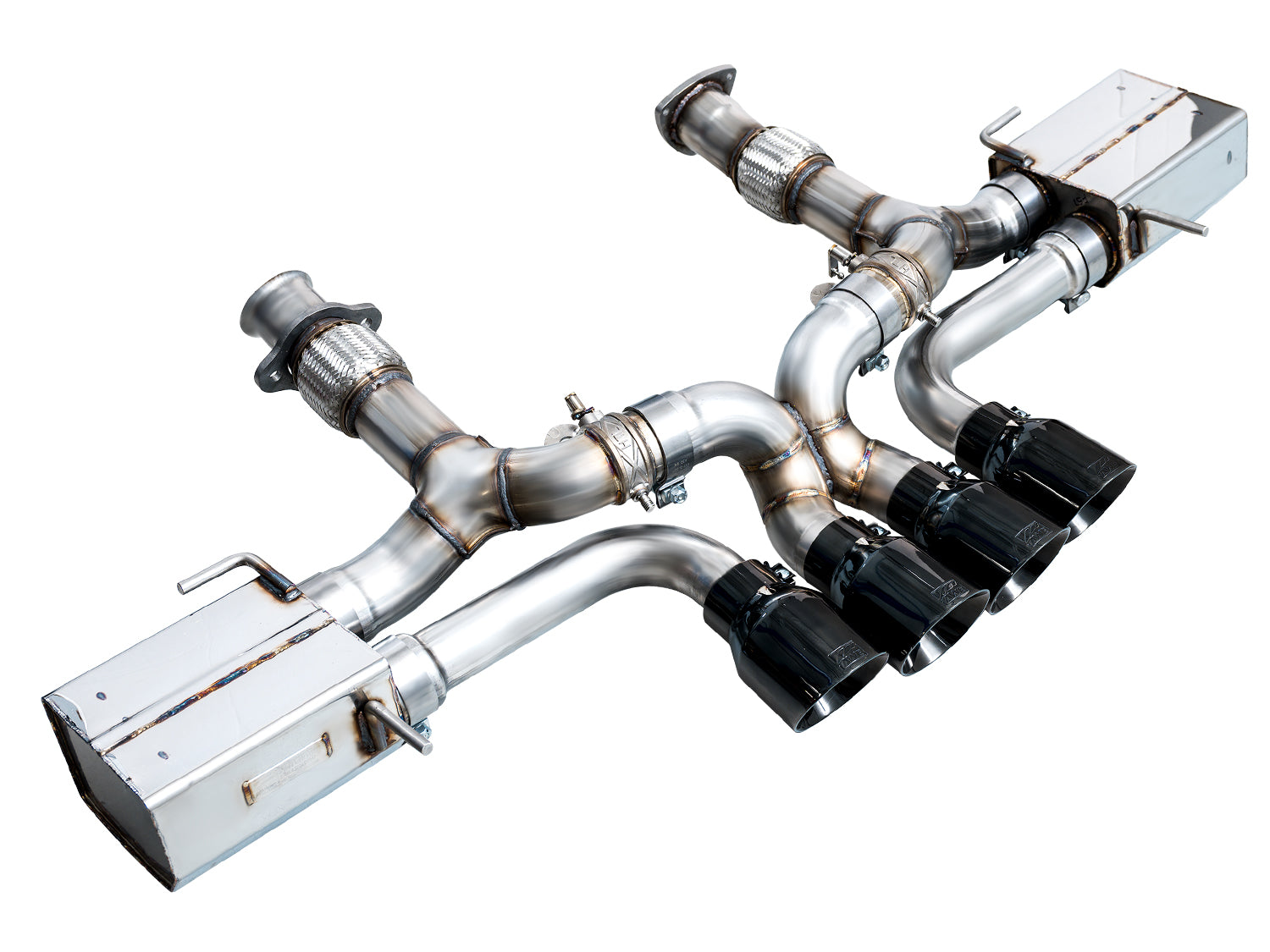 AWE SwitchPath Exhaust for C8 Corvette Z06 - Diamond Black Tips - out of package