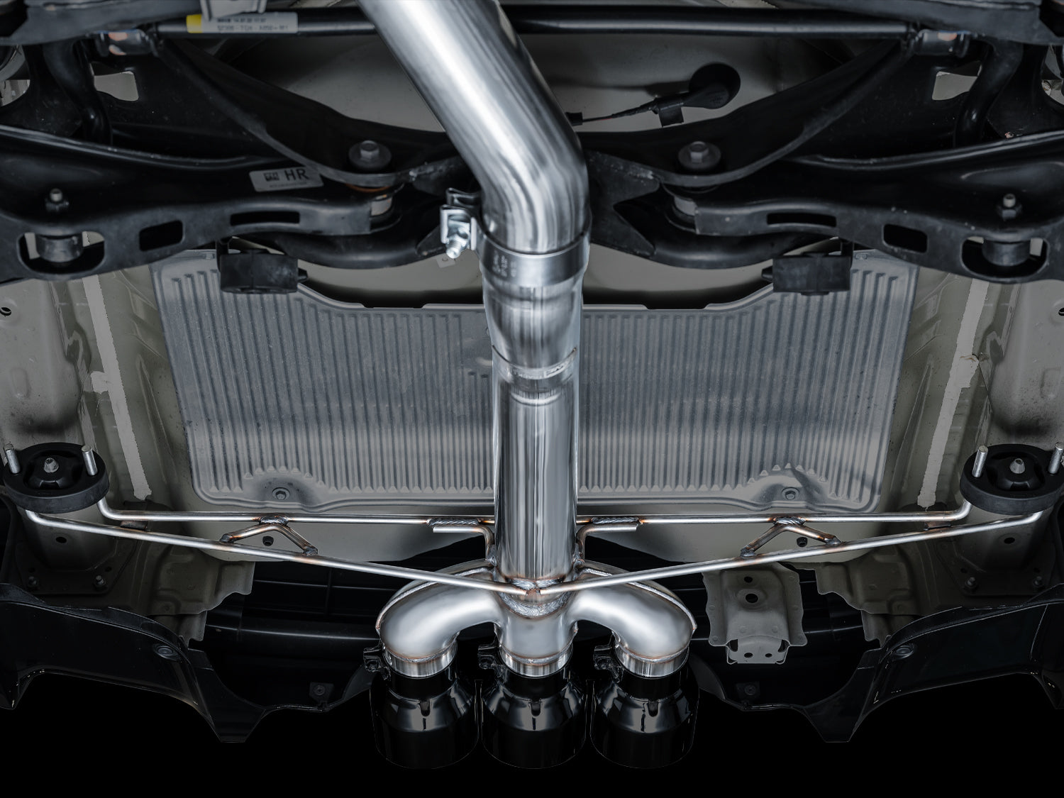 AWE Track Edition Exhaust for DE5 Integra Type-S - Triple Diamond Black Tips - Mounted